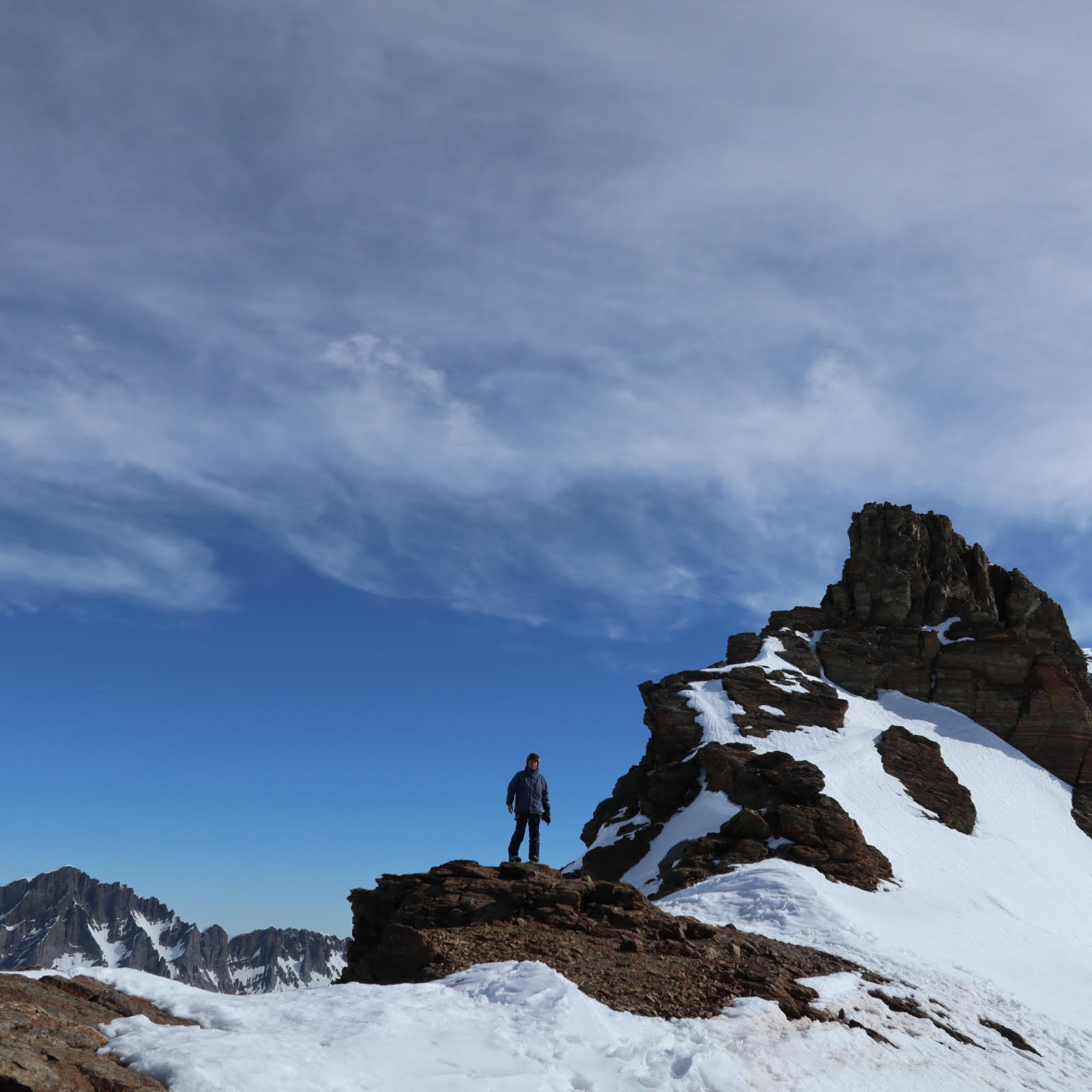 Man on mountain top